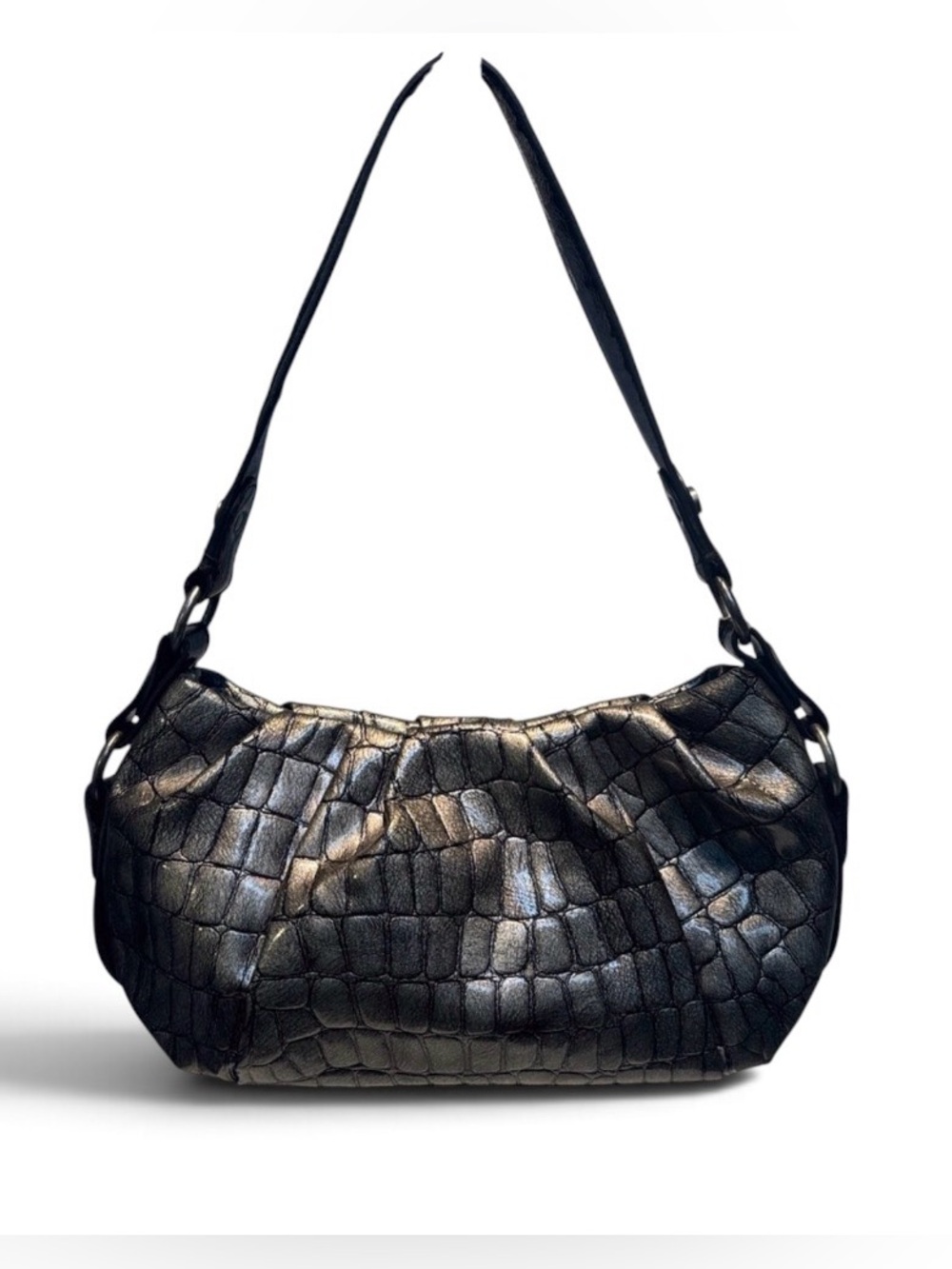 Simply Vera Vera Wang Shimmering Black Shoulder Bag
